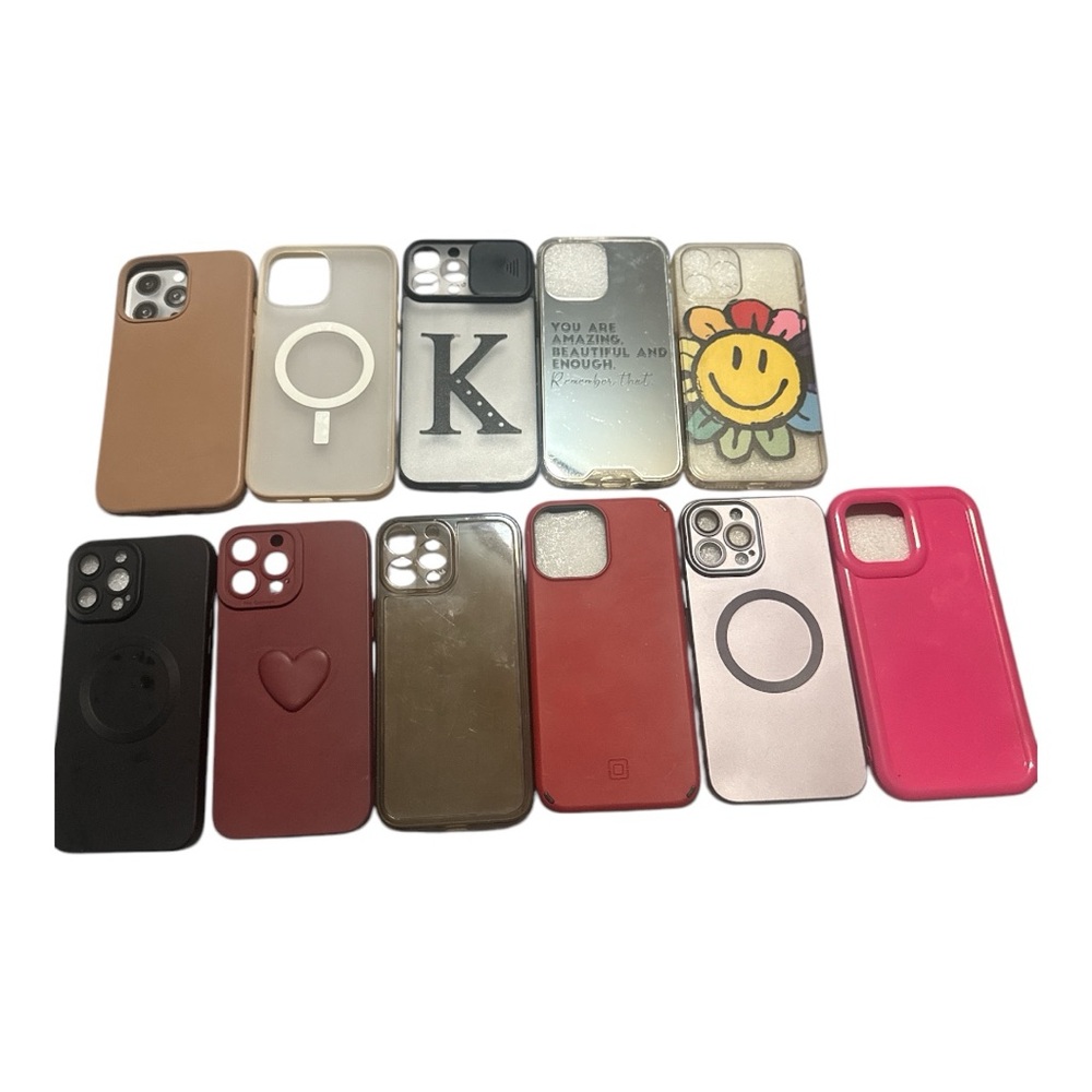 iPhone 13pro max Assorted Phone Cases Set of 11 with 3 camera lens protectors